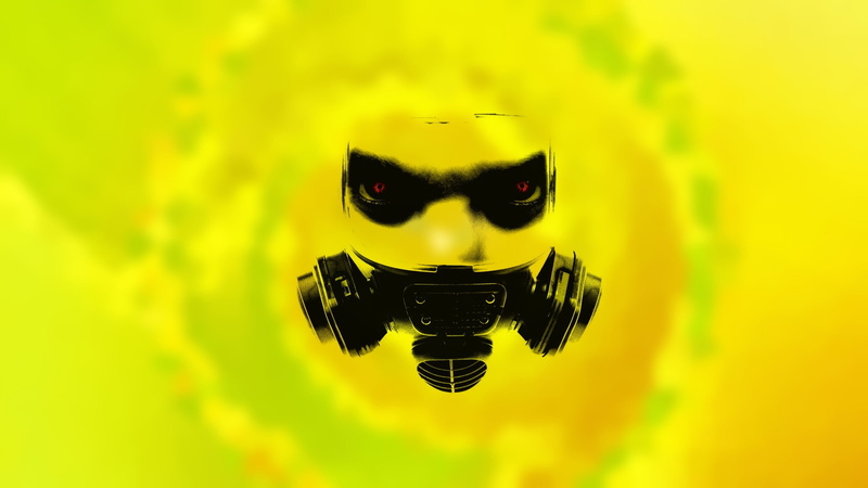 Austin Yellow, gas masks, red eyes, 2K