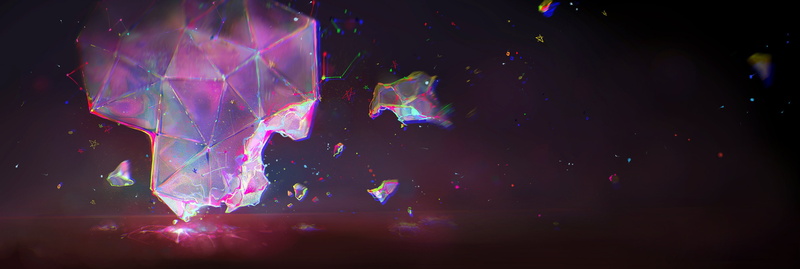 Triangle, stars, digital art, geometry, RGB, abstract, minimalism, 4K