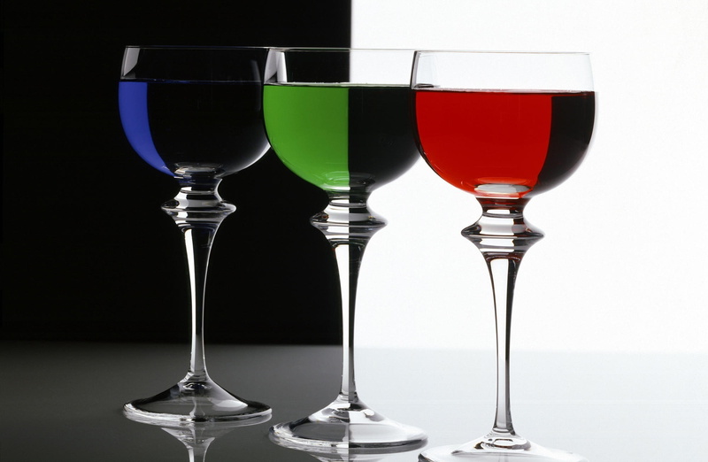 1080P, Blue, Three, Glasses, Green, rgb, With, Filled, Aero, Contrasts, Colorful, Liquids