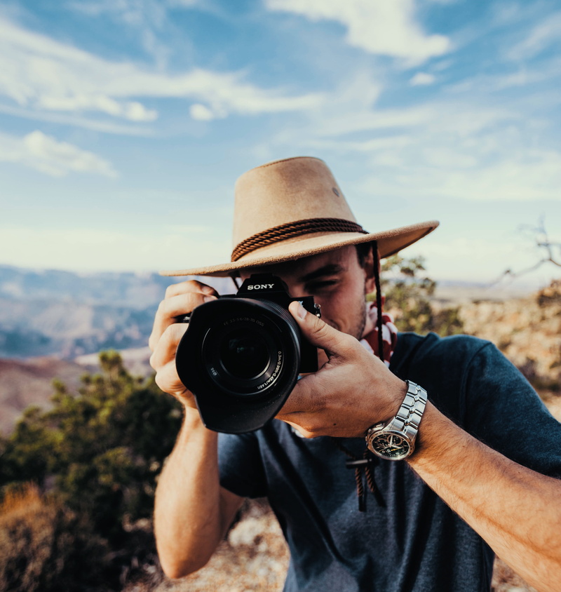 hat, photography themes, photo, dslr, clothing, outdoors, technology, face, people, camera - photographic equipment, camera, photography, front view, portrait