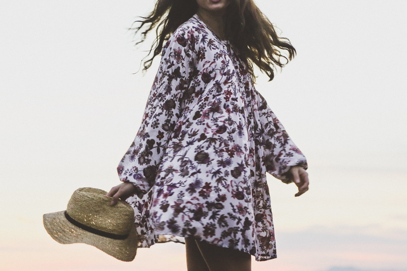 long hair, fashion, people, young Women, hat, color Image, casual clothing, hairstyle, shirt, woman, nature, image Technique, time Of Day, one Person, sky