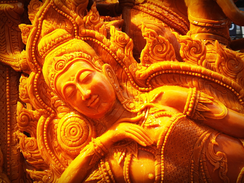creative, detail, soft, festival, buddhist, flower, dragon, sculpture, animal representation, ornament, religion, representation, candle, interior, thai