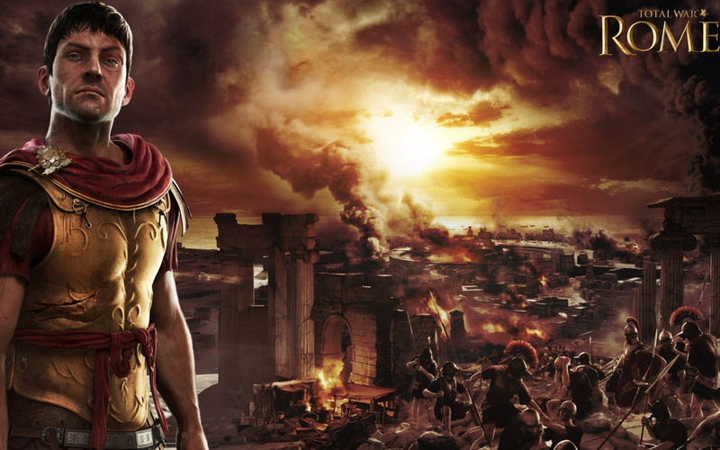 holding, government, burning, fire - natural phenomenon, destruction, Total War, men, sky, fire, architecture, Total War: Rome II, waist up, war, flame