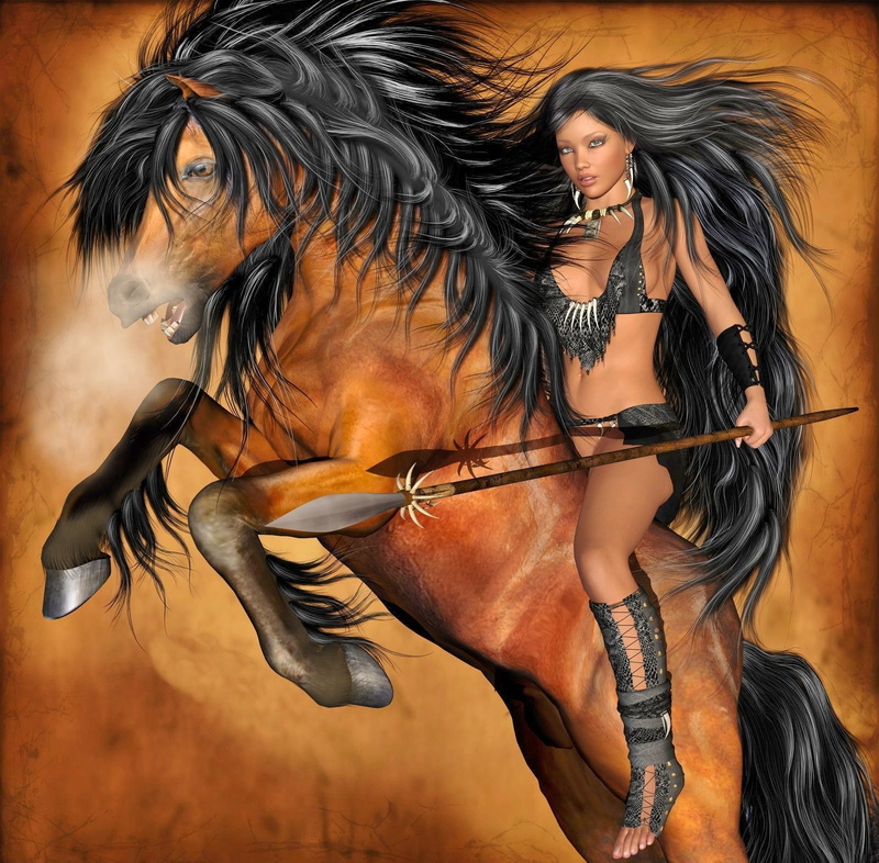 art and craft, war horse, indoors, people, women, hair, hairstyle, 720P, performance, beauty, music, activity, young adult, beautiful woman, young women