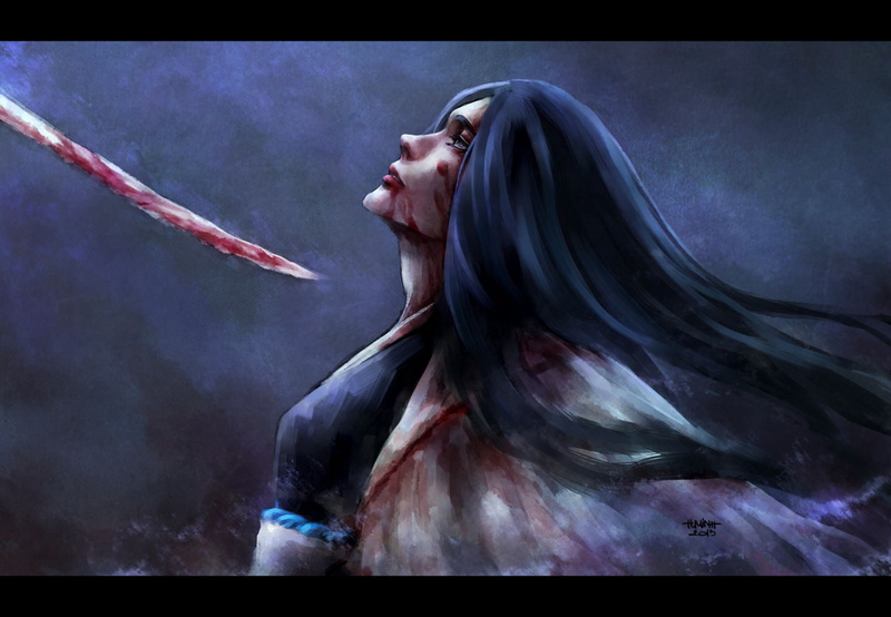 blood, sword, unohana, weapon, nanfe, hair, bleach, long, 720P, retsu