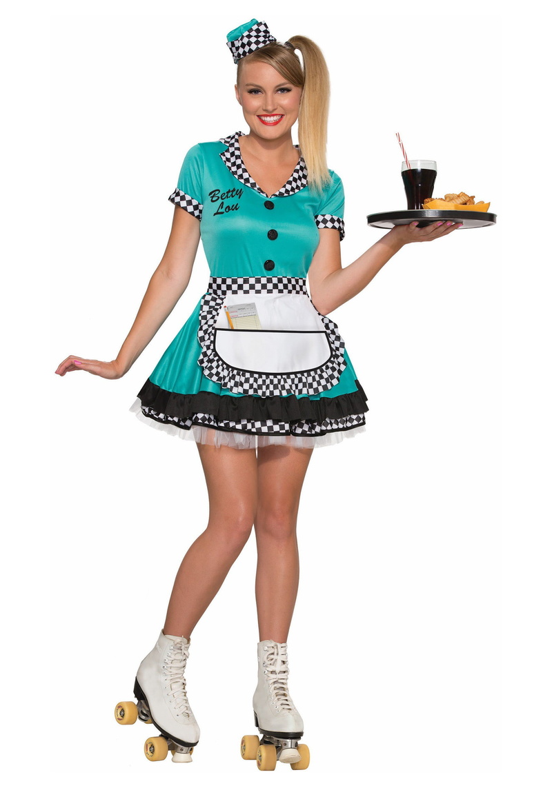 1080P, model, fashion, portrait display, shoe, white background, standing, women, portrait, waitress, full length, costumes, blonde, ponytail, young women