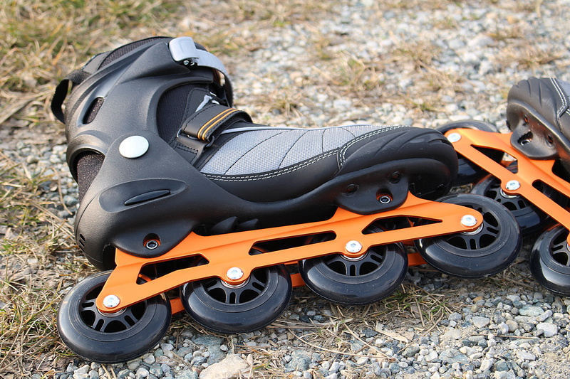 metal, roller skates, rollerskates, day, sport, mode of transportation, aggression, toy, outdoors, tire, weapon, land vehicle, inline skates, no people