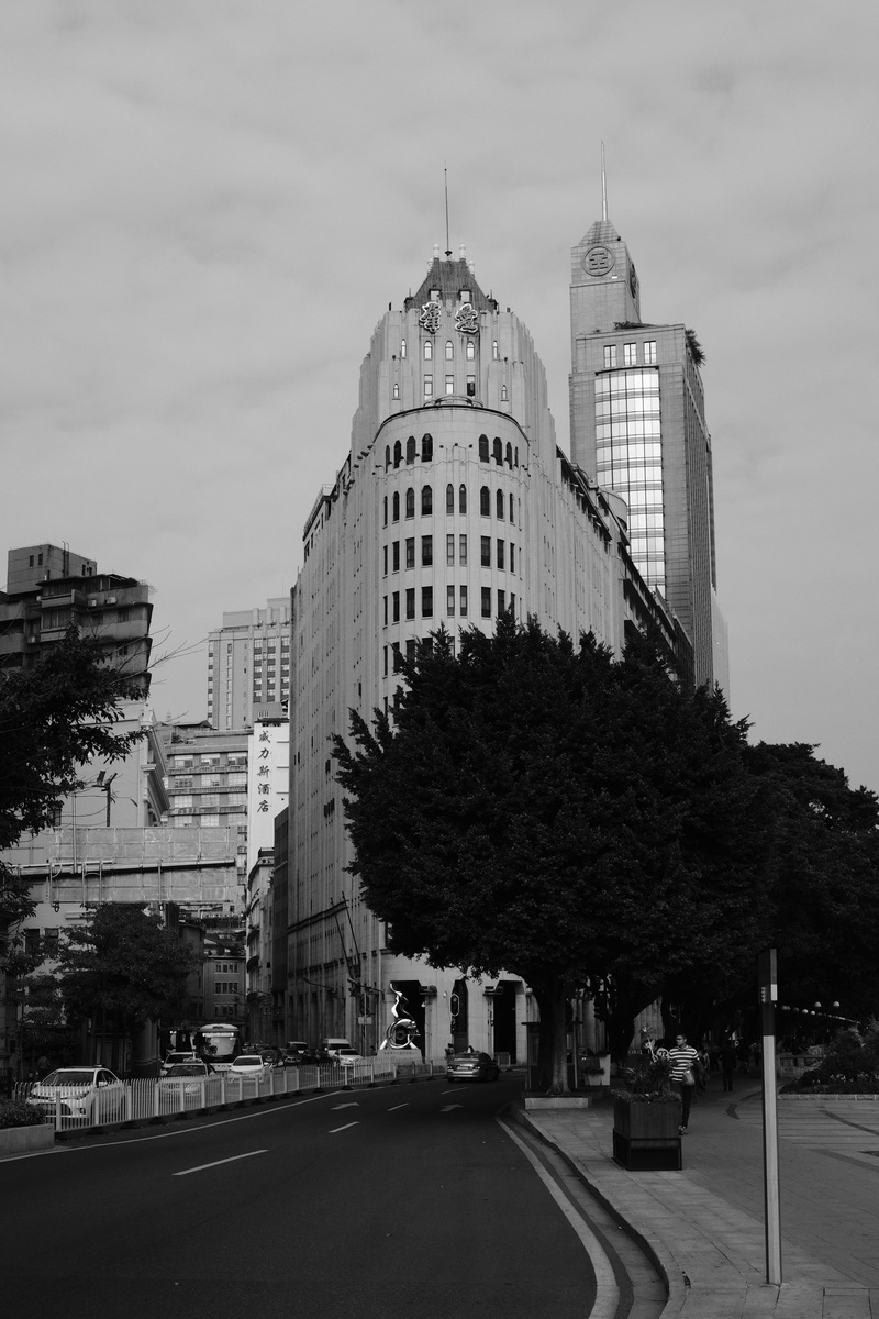 nature, building, china, day, guangzhou shi, street, mode of transportation, plant, travel, transportation, tree, building exterior, 4K, tower, office building exterior