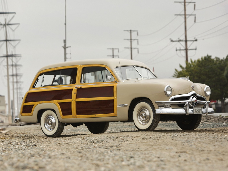 Ford, 1080P, Vehicle, Car, 1950 Ford Custom Squire, Custom