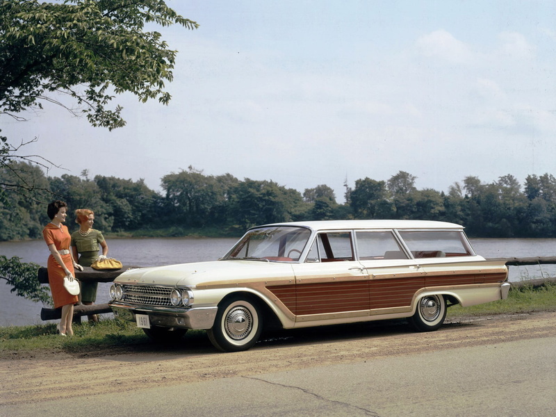 ford, galaxie, classic, country, squire, 1961, 720P, stationwagon
