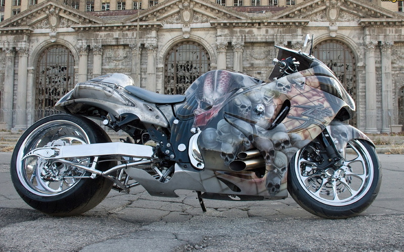 custom, tuning, bike, suzuki, motorcycle, motorbike, hayabusa, 1080P
