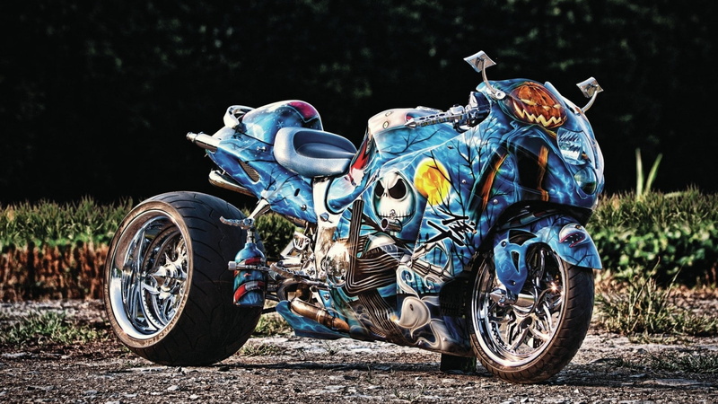 bike, 1080P, hayabusa, custom, suzuki, motorcycle, motorbike, tuning