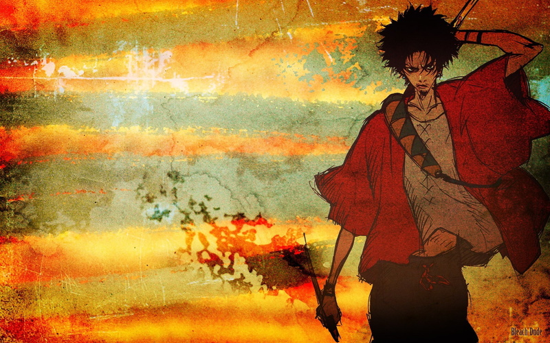 boys, swords, 1080P, black, hair, short, champloo, anime, art, mugen, samurai, hd, people, samurai champloo
