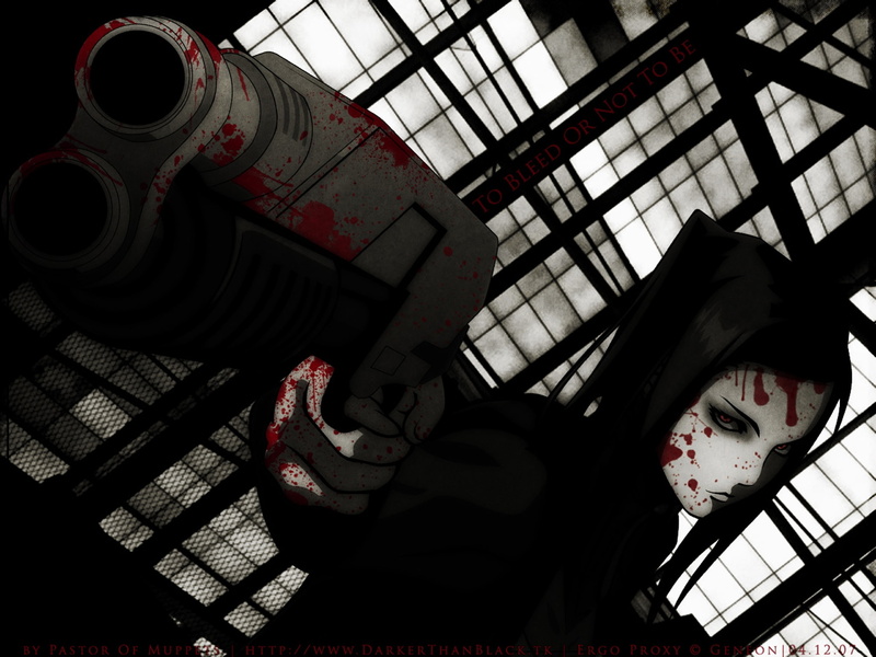 alucard, Guns, x, manga, splatter, art, blood, glasses, hellsing, 1080P, hd, anime, hot