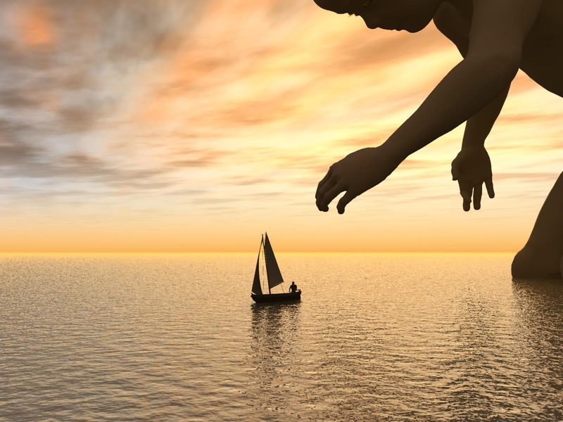 720P, sail boat, 3D  rendering, End of day, outdoors, baby, relaxation, sailboat, beach, vacations, sun, Infinite  sea, sunrise - Dawn, child, silhouette