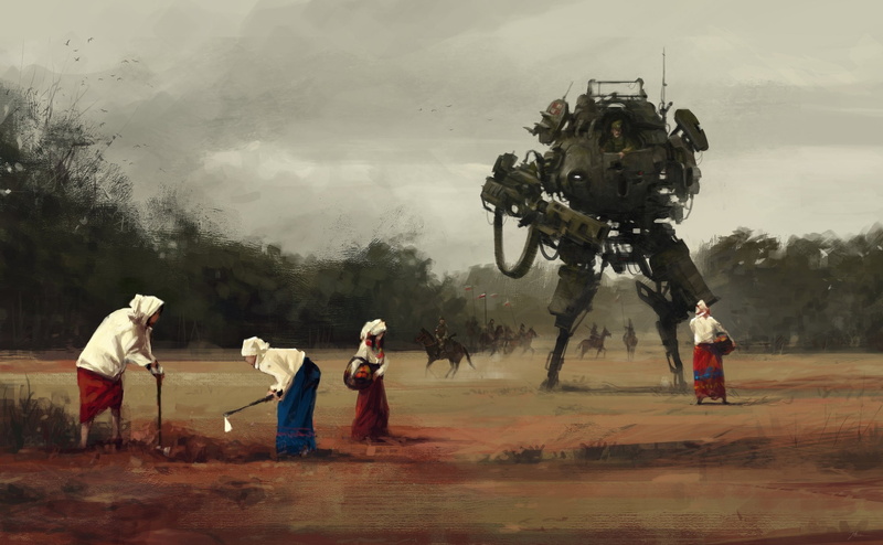 Jakub Różalski, science fiction, painting, 1080P, 1920, digital art