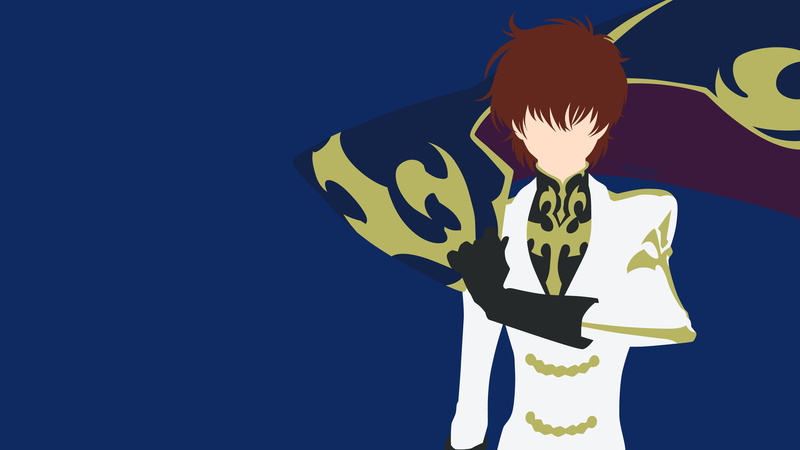 minimalism, clear sky, creativity, anime, Code Geass, casual clothing, studio shot, representation, sky, copy space, indoors, rear view, colored background