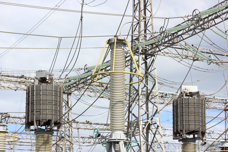 station, no people, nature, architecture, switchgear, high, sky, complexity, nuclear, electricity, cable, voltage, power line, tower, technology, telephone line