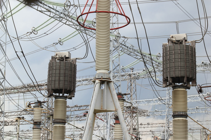 plant, sky, fuel and power generation, switchgear, outdoors, day, Power, connection, voltage, built structure, tower, industry, electrical equipment, power line