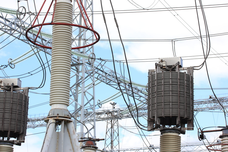 high, 5K, low angle view, reactor, no people, architecture, day, clear sky, power, tall - high, nuclear, electricity, outdoors, power supply, electrical equipment