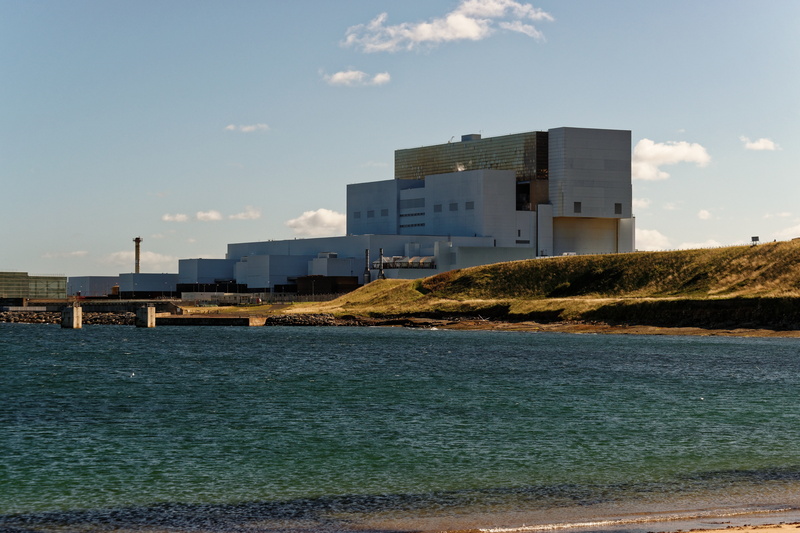 land, water, waterfront, cooling, day, beach, architecture, building, nature, sky, building exterior, nuclear, power, outdoors, power station, residential district