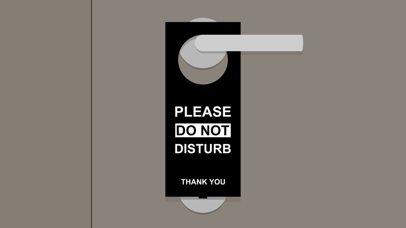 door, text, 4K, disturb