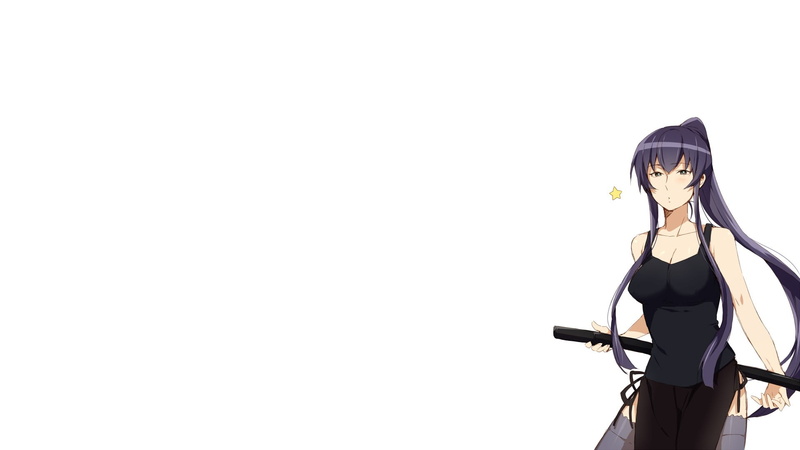 tank top, Highschool of the Dead, leisure activity, female, fashion, young adult, digital, security, nature, protection, black, haired, one person