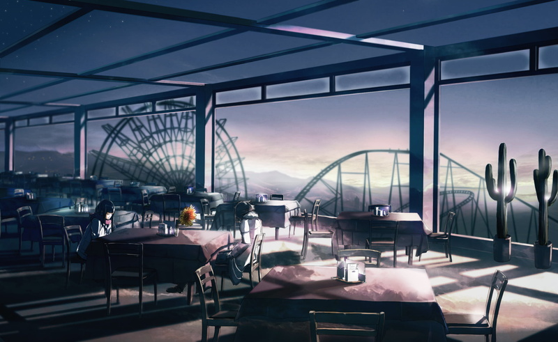 flower, brown, sunflower, date, chair, sunset, silence, transportation, tables, setting, dusk, architecture, 2K, the evening, guy, no people, built structure