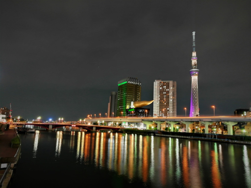 night, office building exterior, building exterior, travel destinations, tower, cityscape, sumida, outdoors, sky, sumida-ku, building, spire, illuminated