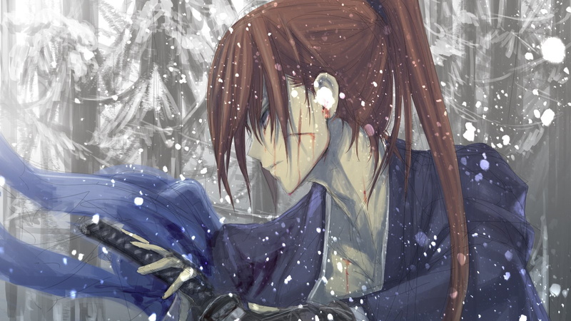 unrecognizable person, 720P, nature, Anime, young adult, Rurouni Kenshin, midsection, adult, day, young women, front view, real people, standing, one person