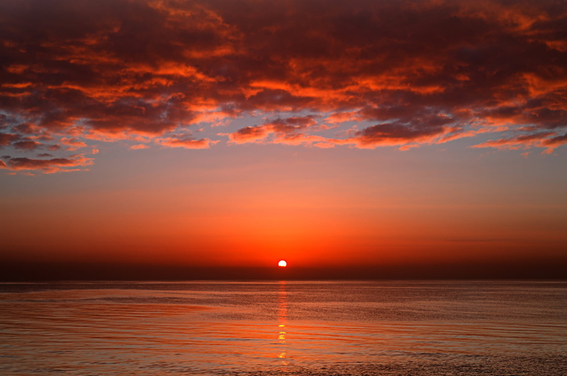 view, coastline, sun, 2K, idyllic, vacations, bloody, morning, scenics - nature, cloud - Sky, sea, no People, orange Color, beach, tranquil Scene, twilight
