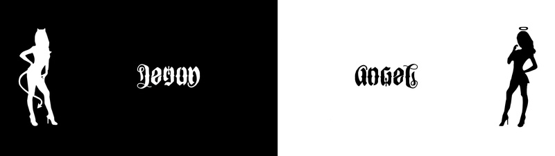 devil, demon, dual, ange, monitor, 4K, screen, angel