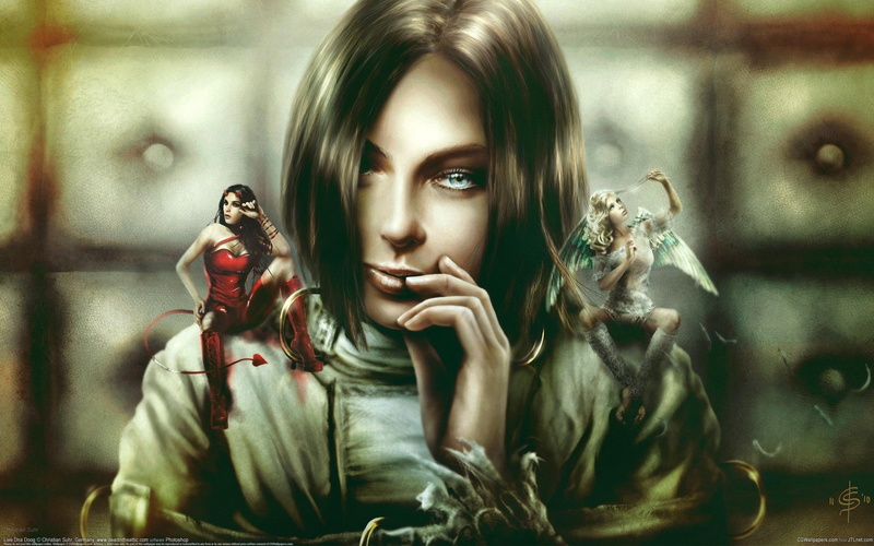 2K, Devil, Angel, Fantasy, Girl
