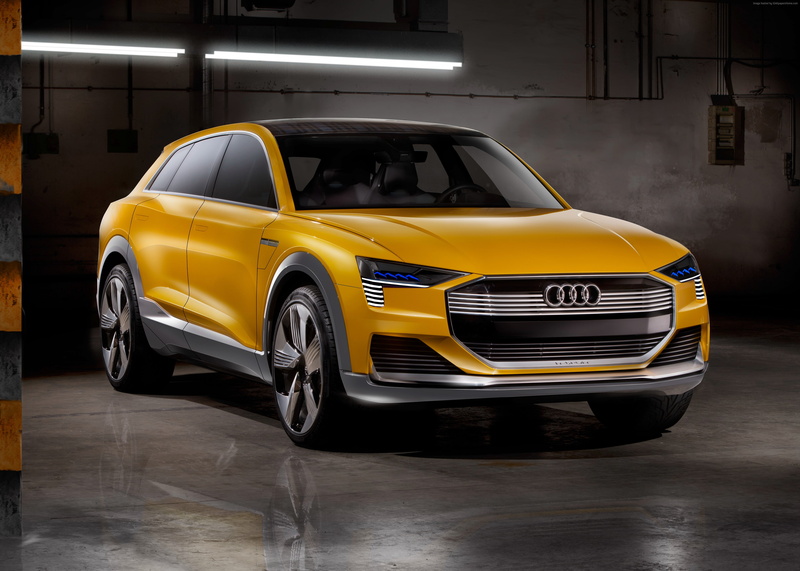 Audi h-tron quattro, Citrine yellow, hydrogen, crossover, Design Week 2016, 4K