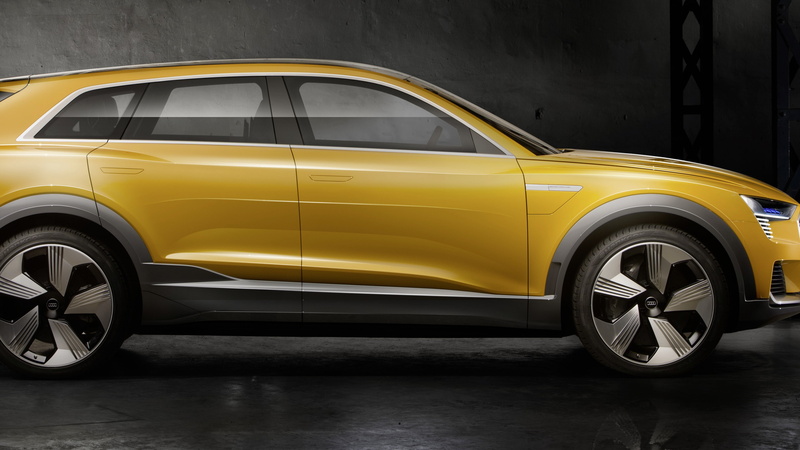 Citrine yellow, suv, hydrogen, crossover, Design Week 2016, yellow, Audi h-tron quattro, 4K