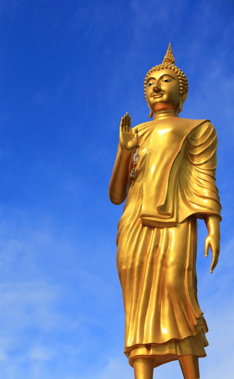 buddhism, craft, 1080P, blue, creativity, no people, meditation, statue, travel, nature, budha, religion, culture, buddhist, representation, low angle view