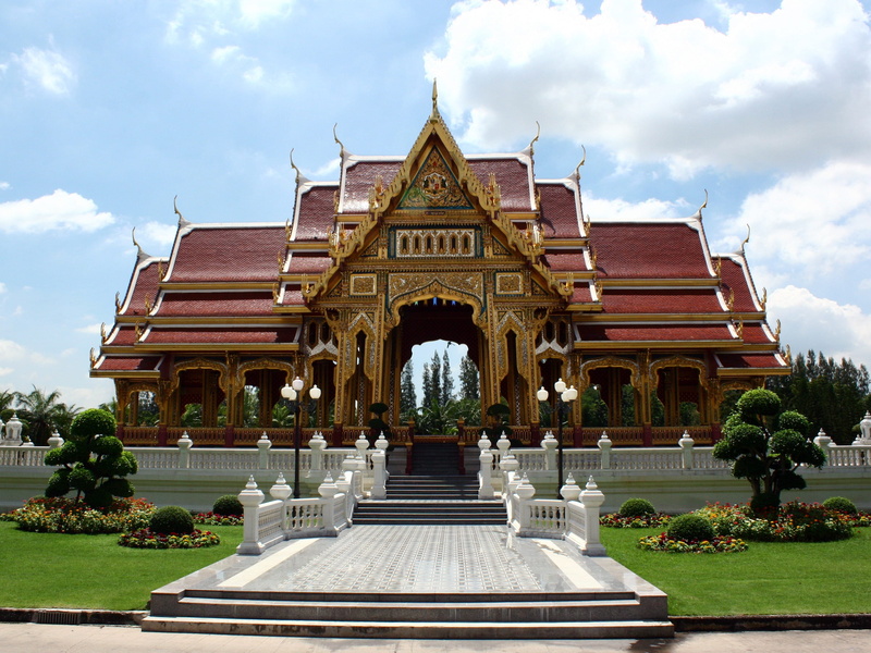 belief, thailand, Religion, place of worship, old, sky, building exterior, statue, cloud - sky, Buddhism, buddhist, religious, structural, spiritual, architectural column