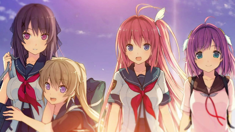 women, females, Reiko Satouin, fun, 1080P, costume, Anime, representation, nature, girls, looking at camera, art and craft, Ao no Kanata no Four Rhythm
