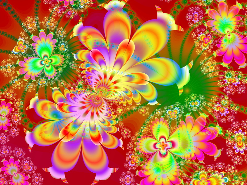1080P, multicolored, form, Fractal, color, background, illustration, abstraction, abstract
