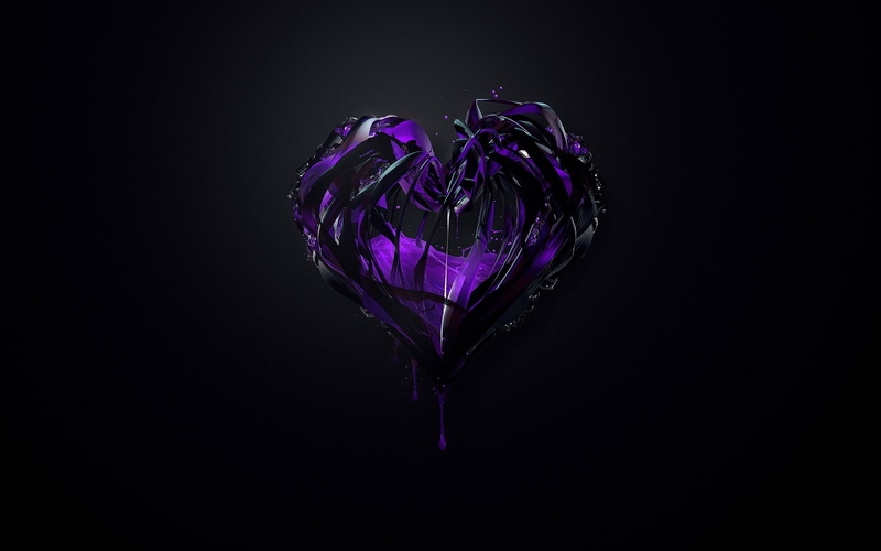 heart, purple, plexus, 1080P