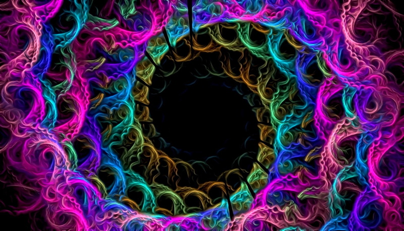 black background, 1080P, color, fractal, plexus, abstraction