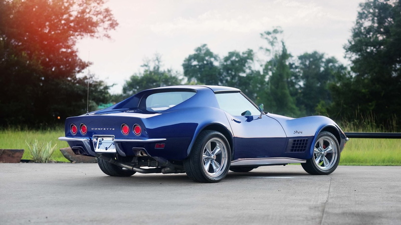 corvette, (c3), chevrolet, 1972, mod, blue, resto, cars, 720P