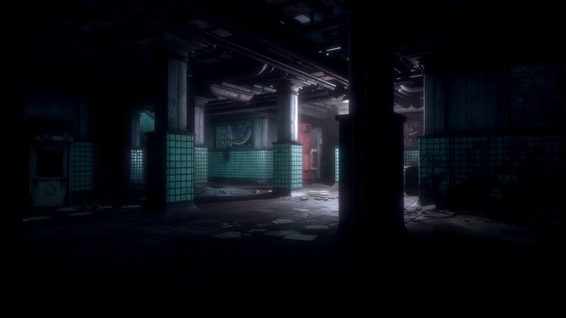spooky, road, city, domestic room, fallout 4 mods, dark, night, abandoned, no people, dirt, architectural column, fear, dirty, 1080P, building, indoors