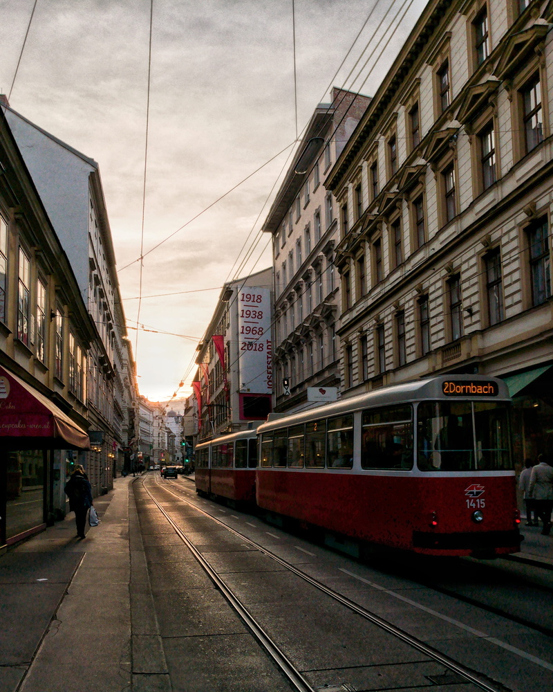 train - vehicle, person, transportation, human, street in vienna, metropolis, railroad track, white, built structure, public transportation, rail transportation