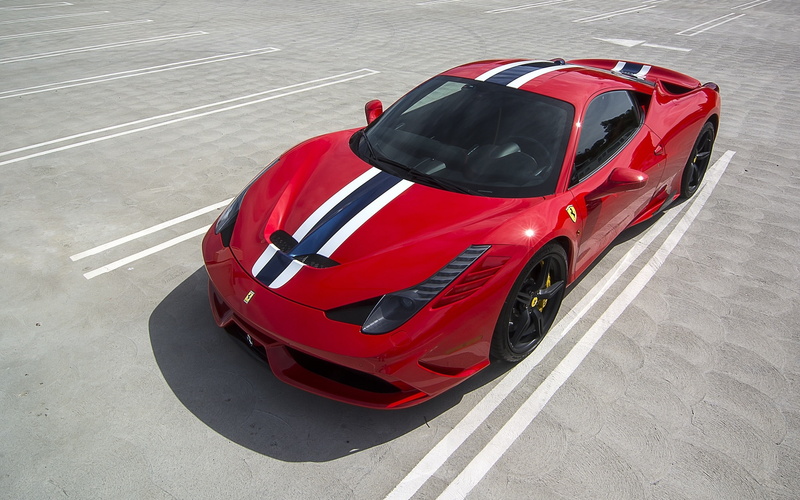 View, Top, Red, 2K, Ferrari, Sportscar, speciale