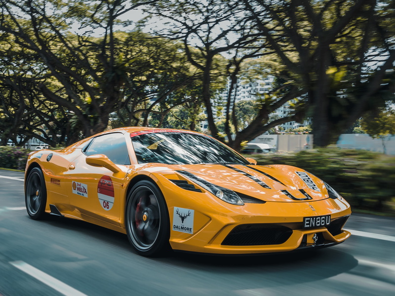 yellow taxi, transportation, sportscar, fast, yellow, drive, road, super car, tree, taxi, mode of transportation, th, outdoors, land vehicle, ferrari, car decal