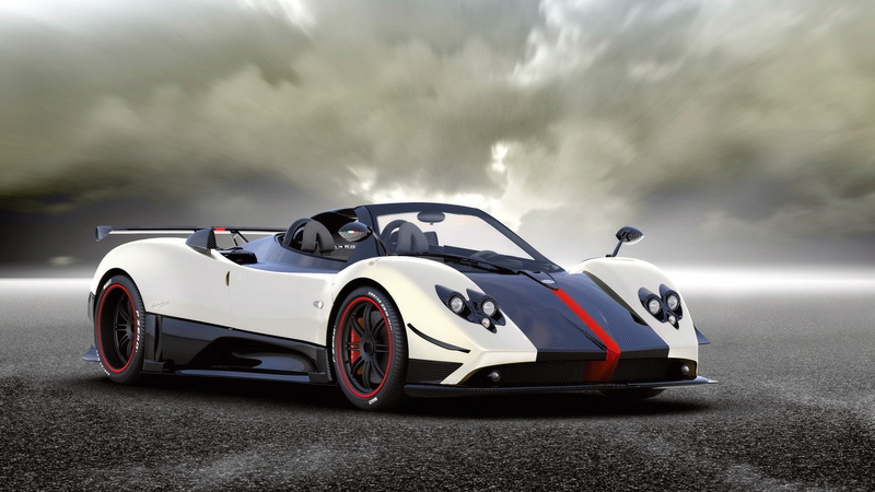 supercars, Pagani Zonda, racecar, mode of transportation, 1080P, sports race, luxury, cinque, speed, people, cloud - sky, Pagani, auto racing, vehicle