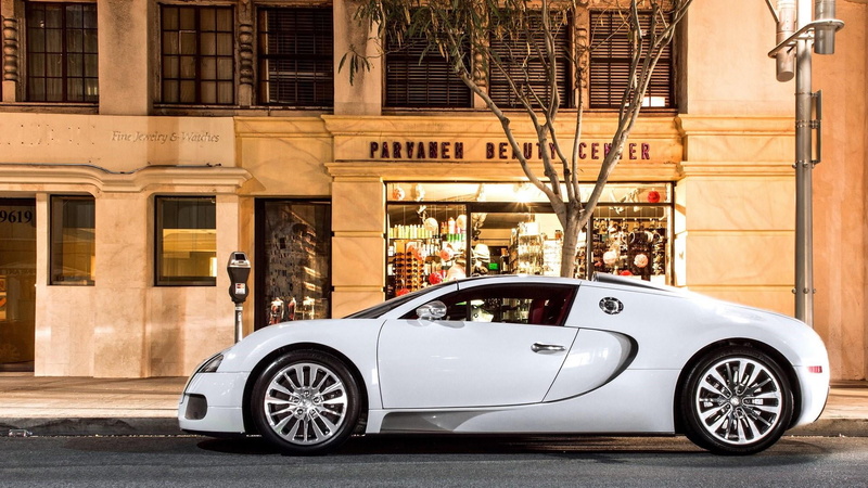 street, 1080P, car, sports car, bugatti, architecture, photography, wealth, land vehicle, modern, automotive design, wheel, no people, city, mode of transportation