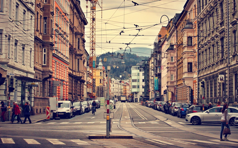city, 4K, innsbruck, austria, street, download 3840x2400, architecture, Background Ultra HD 4K