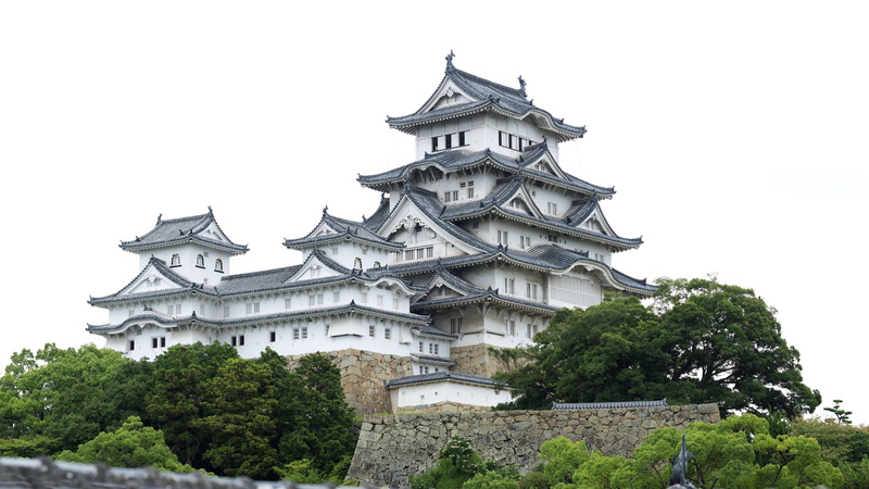 Japan, landscape, Himeji Castle, architecture, 8K, house